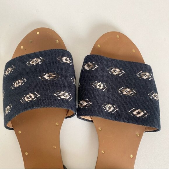 Madewell Blue Thea Diamond Stitch SandalsStyle E9216 - Picture 5 of 12